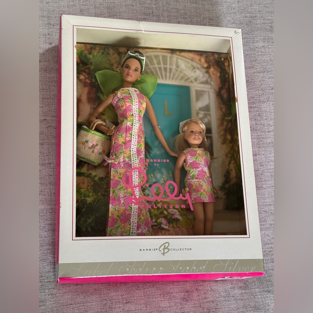 Lilly Pulitzer Barbie and Stacie Doll Giftset silver label 2005 new in box